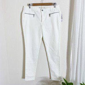 Michael Kors Zip Pocket Skinny Jeans White 12
